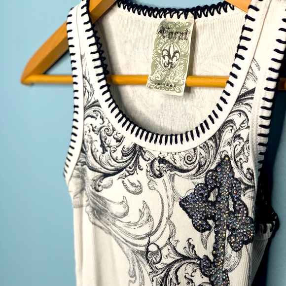 Vocal Rhinestone Tank Top - Picture 2 of 4